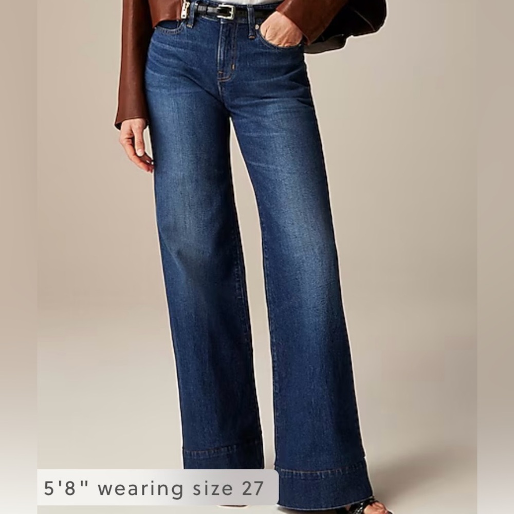 Dark Denim J Crew wide jeans